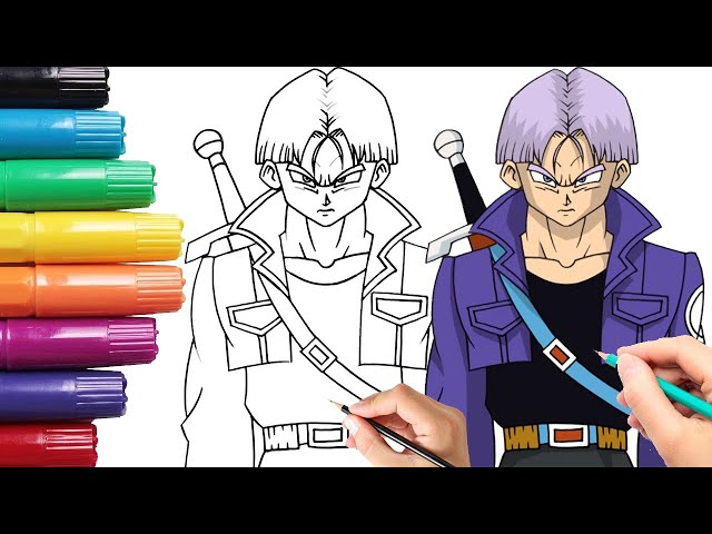 How to draw future trunks dragon ball z