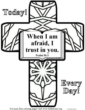 Bible coloring pages about fear