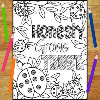 Honesty coloring pages wildlife themed pages relax be true