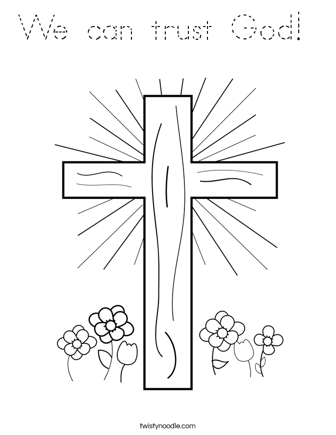 We can trust god coloring page