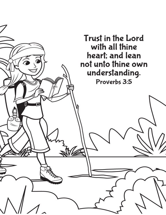 Trust in the lord primary kids coloring activity kids answers