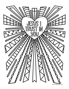 Jesus i trust in you coloring page by the little rose shop tpt