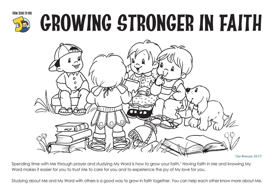 Coloring page from jesus to you growing stronger in faith my wonder studio