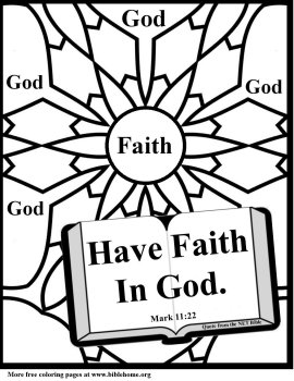 Free bible coloring pages about faith