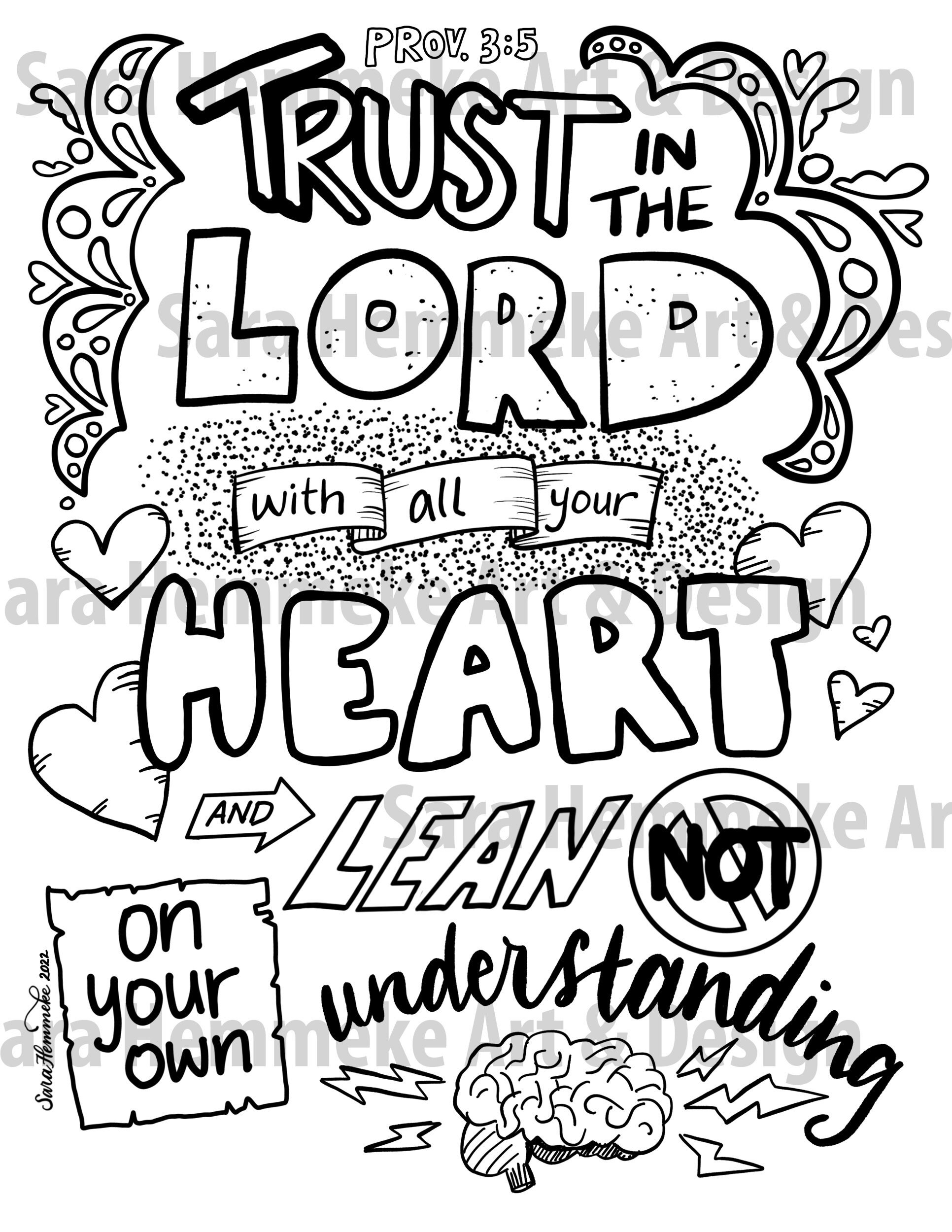 Trust coloring page