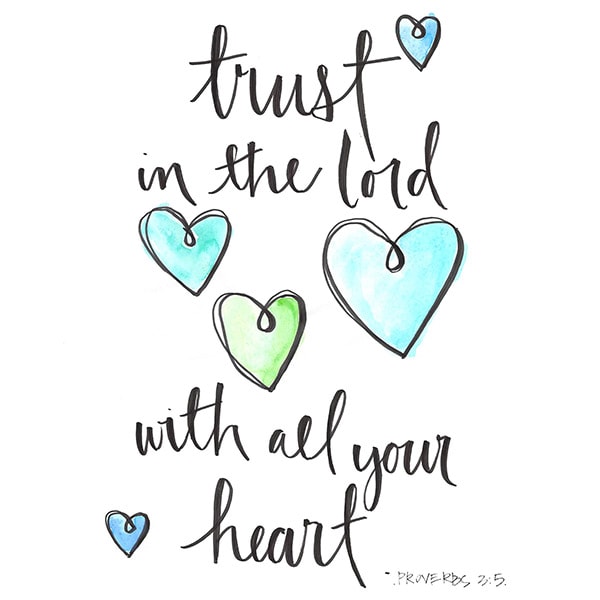 Trust in the lord printable