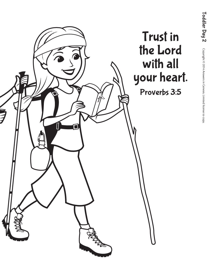 Trust in the lord toddlers kids coloring activity kids answers