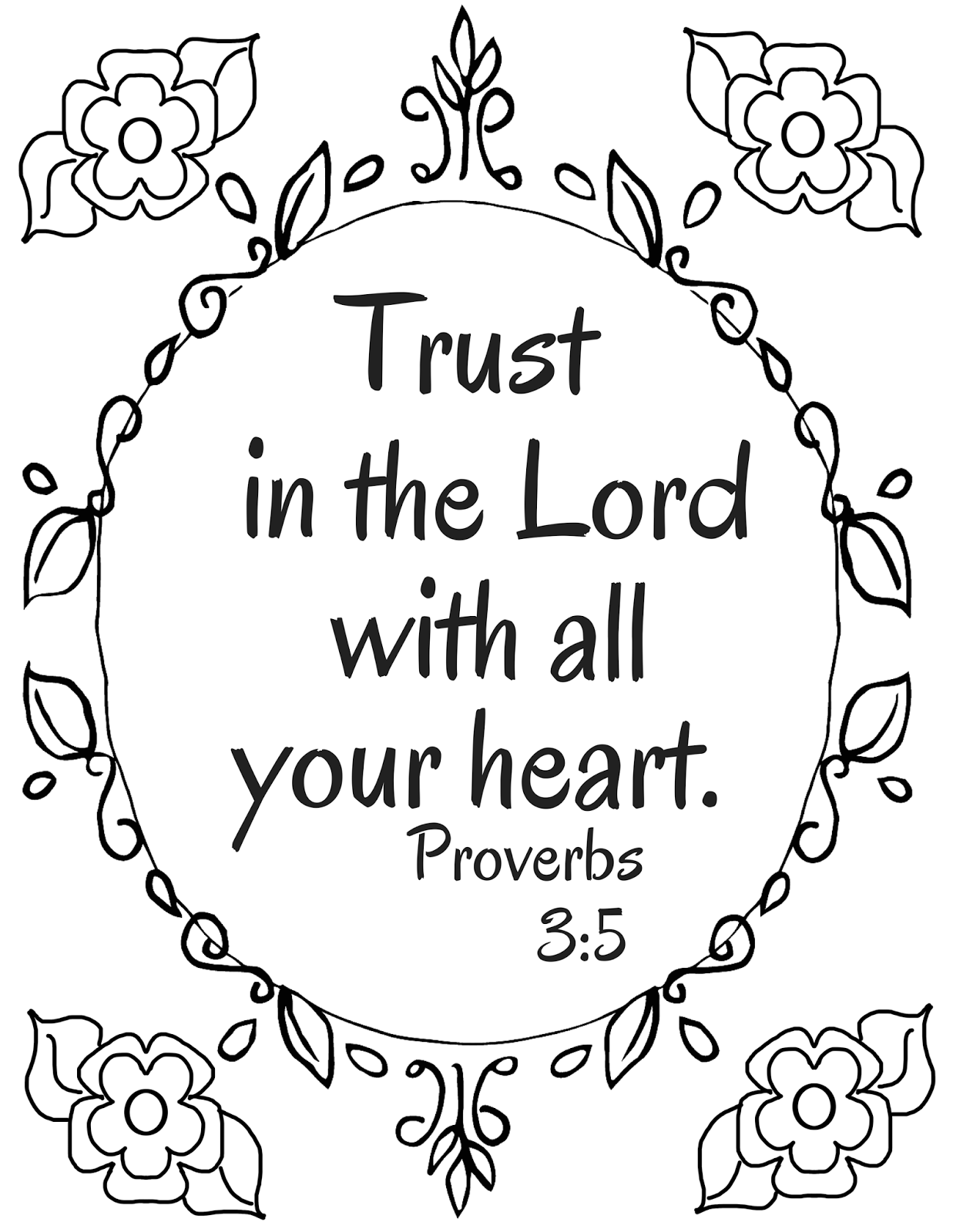 Todays wise words are a coloring page print the pdf file here trust in the lord pâ bible verse coloring page jesus coloring pages bible coloring pages