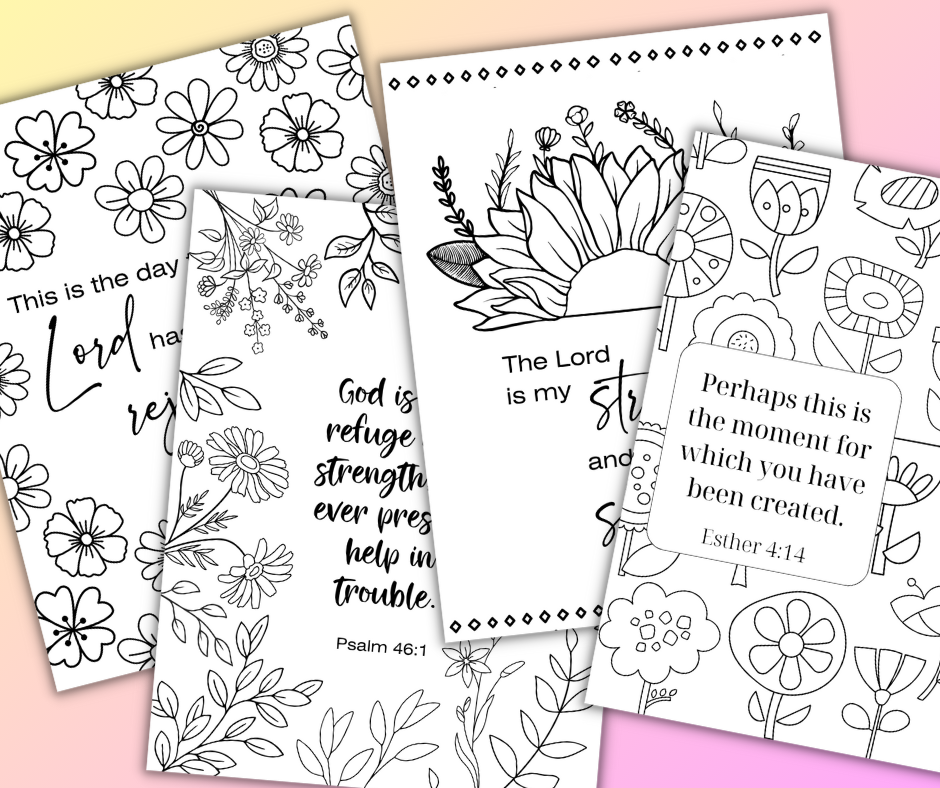 Free printable bible verse coloring pages