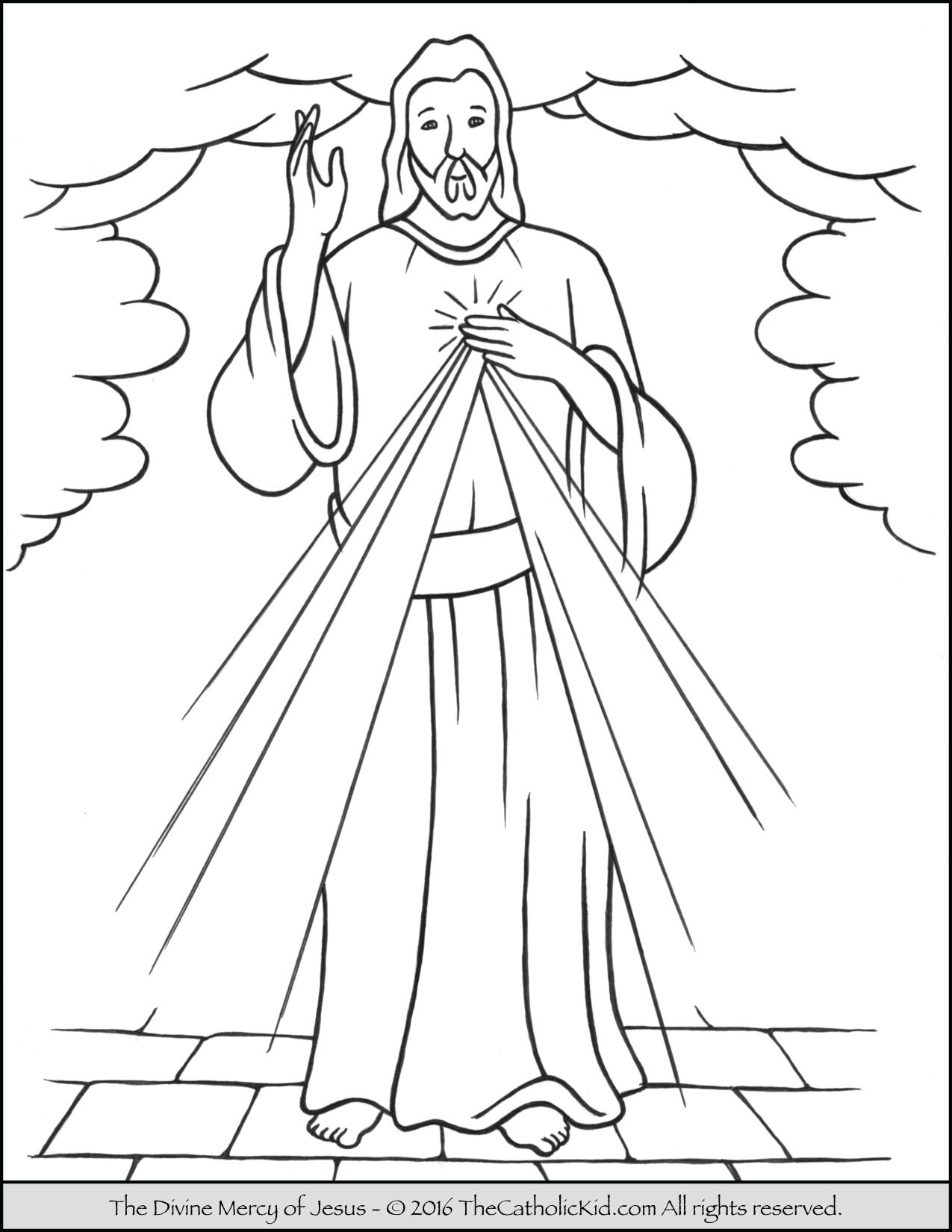 Divine mercy coloring pages