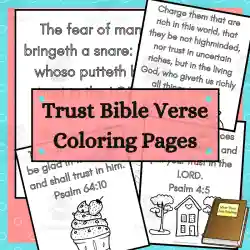 Trust bible verse coloring pages by teach simple