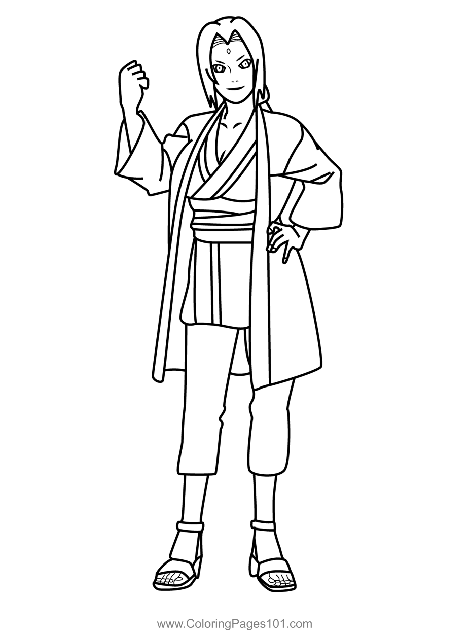 Tsunade naruto coloring page coloring pages naruto drawing anime bodies