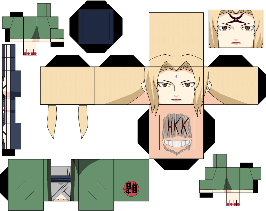 Tsunade paper toy free printable papercraft templates