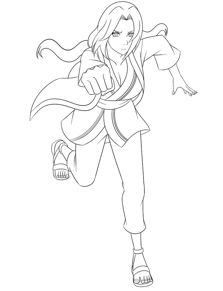 Printable tsunade coloring page