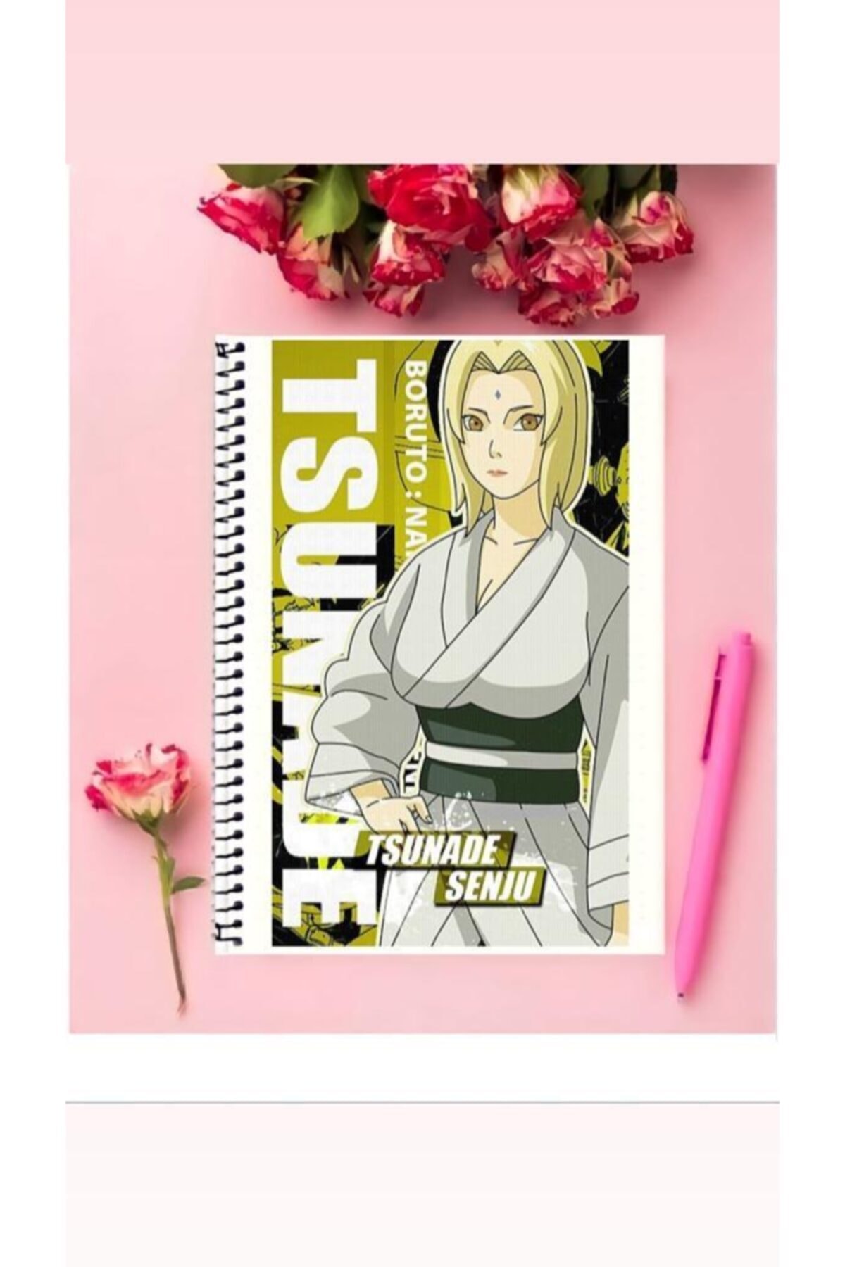 Rollas store tsunade senju anime notebook piece special design a size wired checkered notebook cm