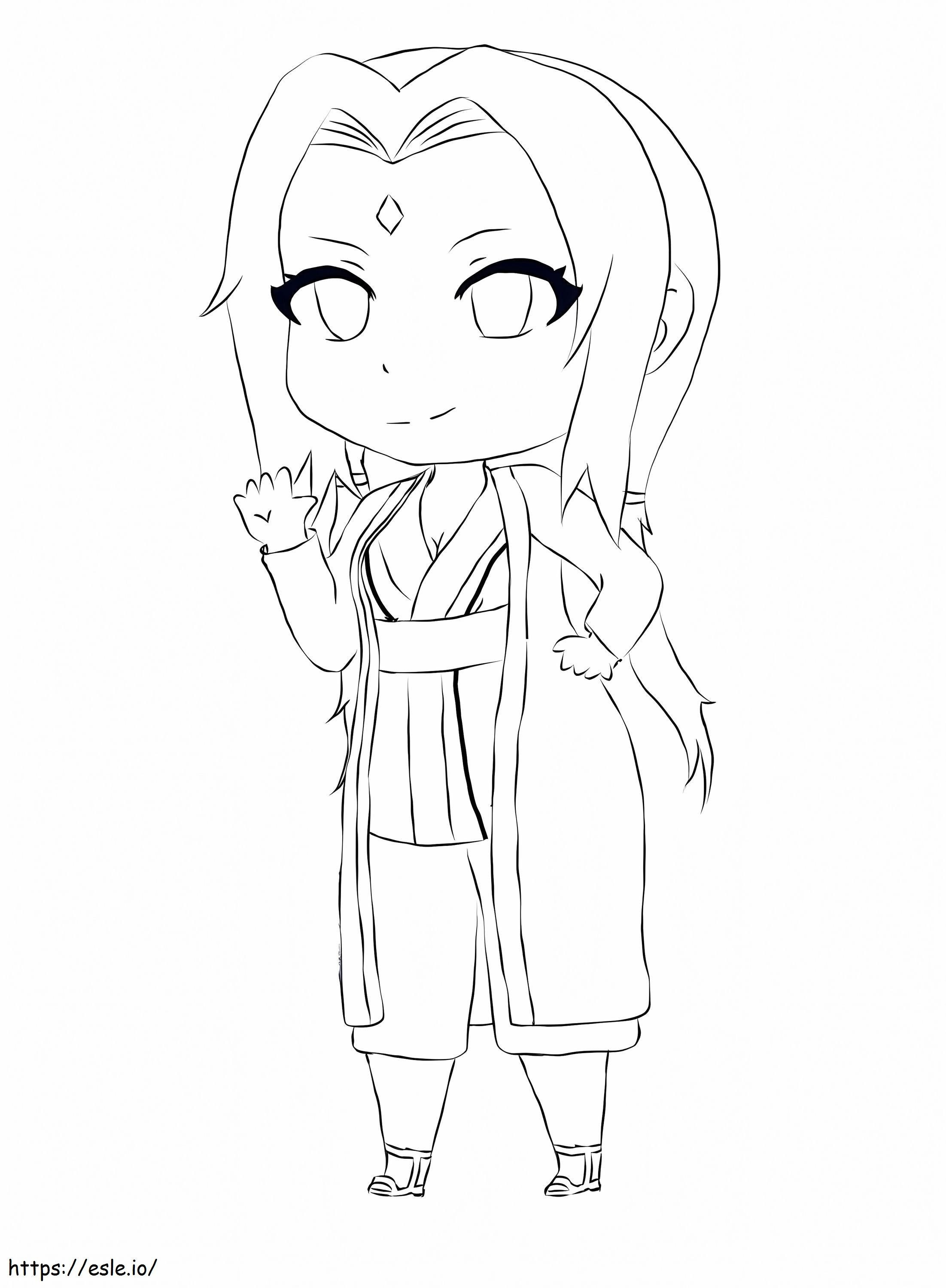 Cute tsunade coloring page