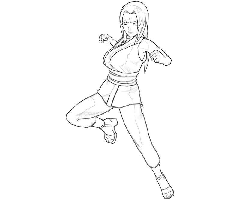 Printable tsunade coloring page