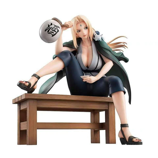 Bandai naruto oversized five generation naruto tsunade action figure statue drunk tsunade sexy box hand model ornament kids toys