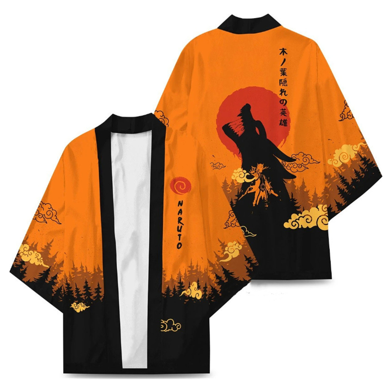 New anime konoha hokage tsunade kimono cosplay costumes haori cloak cardigan jacket adult kids coat bathrobe pajamas yukata