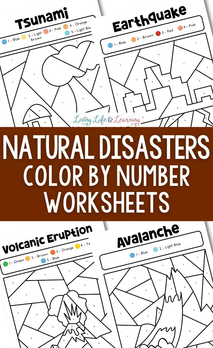 Natural disaster color by number