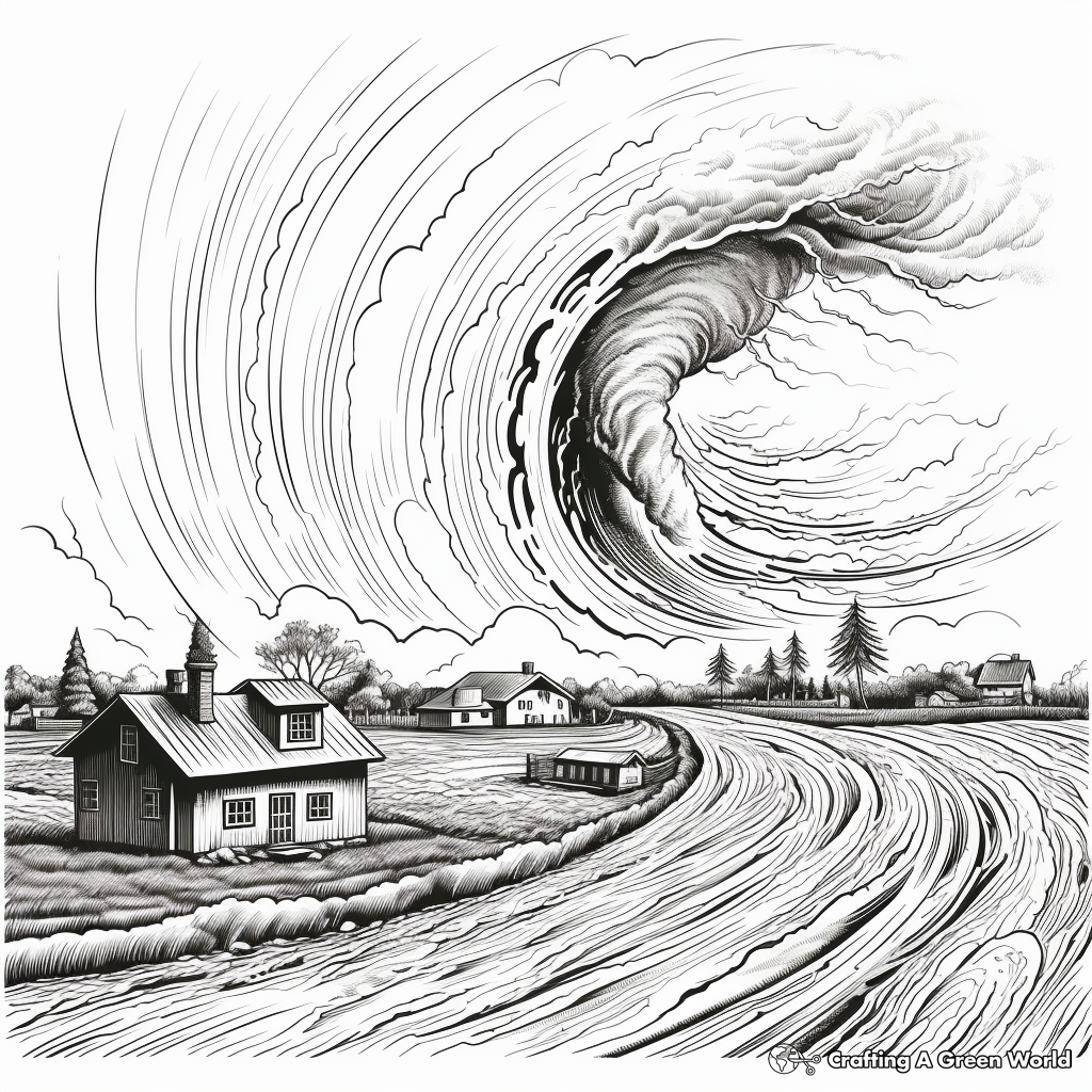 Tornado coloring pages