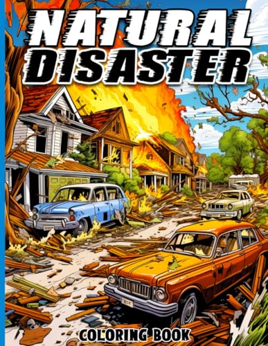 Natural disasters coloring book natural disasters illustrations in including tornado hurricane tsunami storm earthquake flood volcano anti