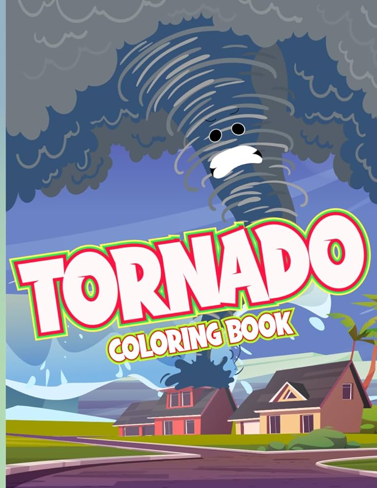 Tornado coloring book fun and easy coloring pages for kidsnatural disasterstsunamihurrinetornadovolnoearthquakesstorm and more wood saunders books