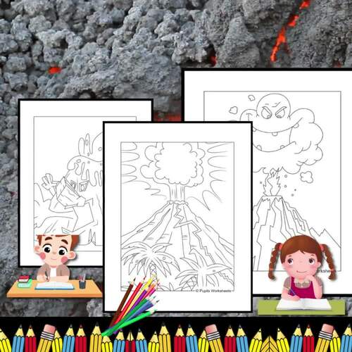 Volcano coloring pages i natural disasters coloring pages