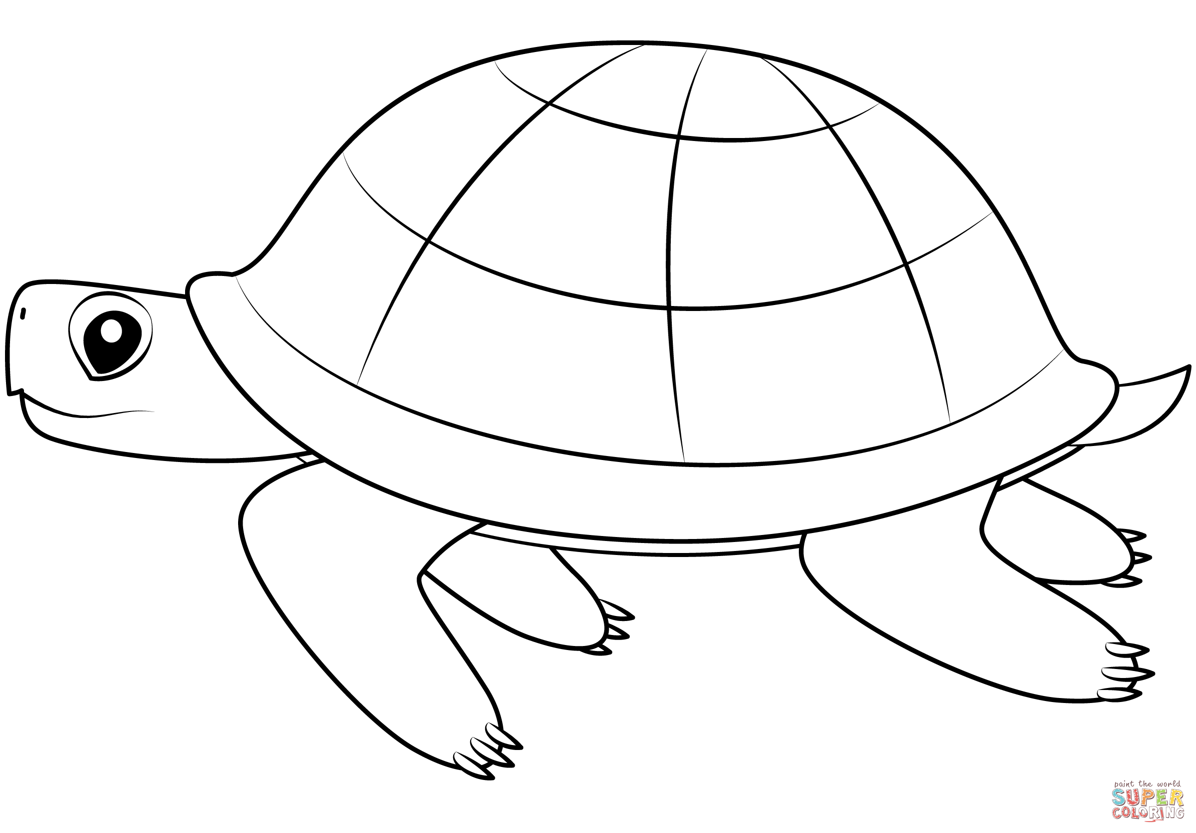 Turtle coloring page free printable coloring pages