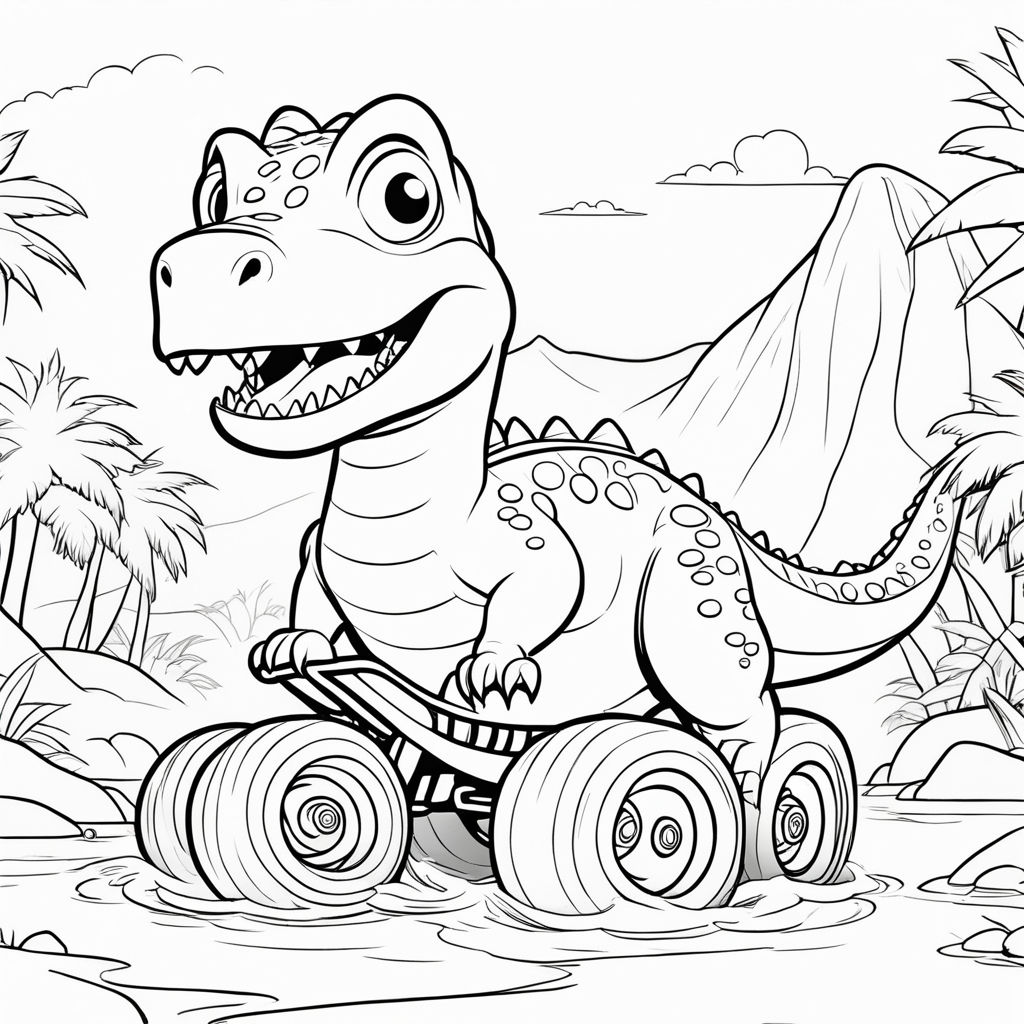 White crocodile coloring page