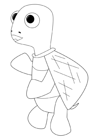 Cartoon turtle coloring page free printable coloring pages