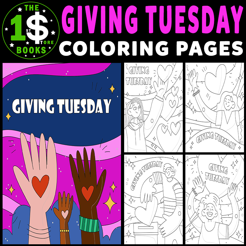 Giving tuesday coloring pages november holiday coloring sheets made by teachers