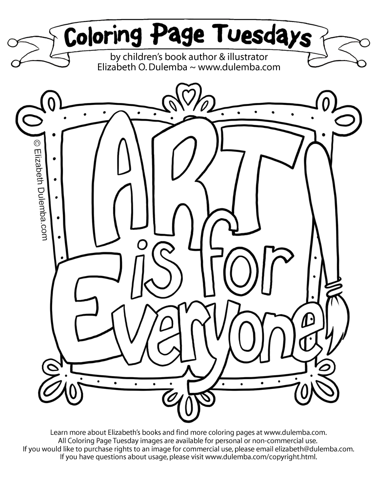 Coloring page tuesday