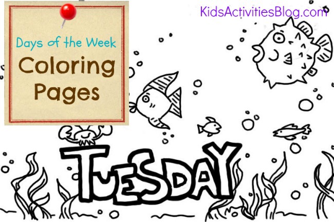 Tuesday coloring page kids activities blog