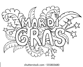 Coloring book holiday mardi gras shrove tuesday royalty