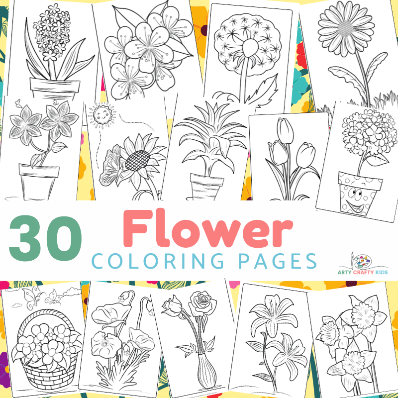 Flower coloring pages