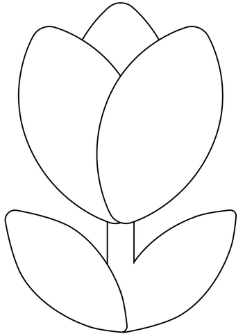 Tulip emoji coloring page free printable coloring pages