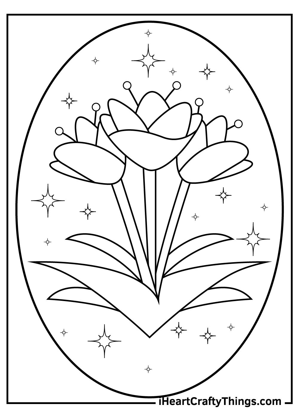 Tulip coloring pages updated