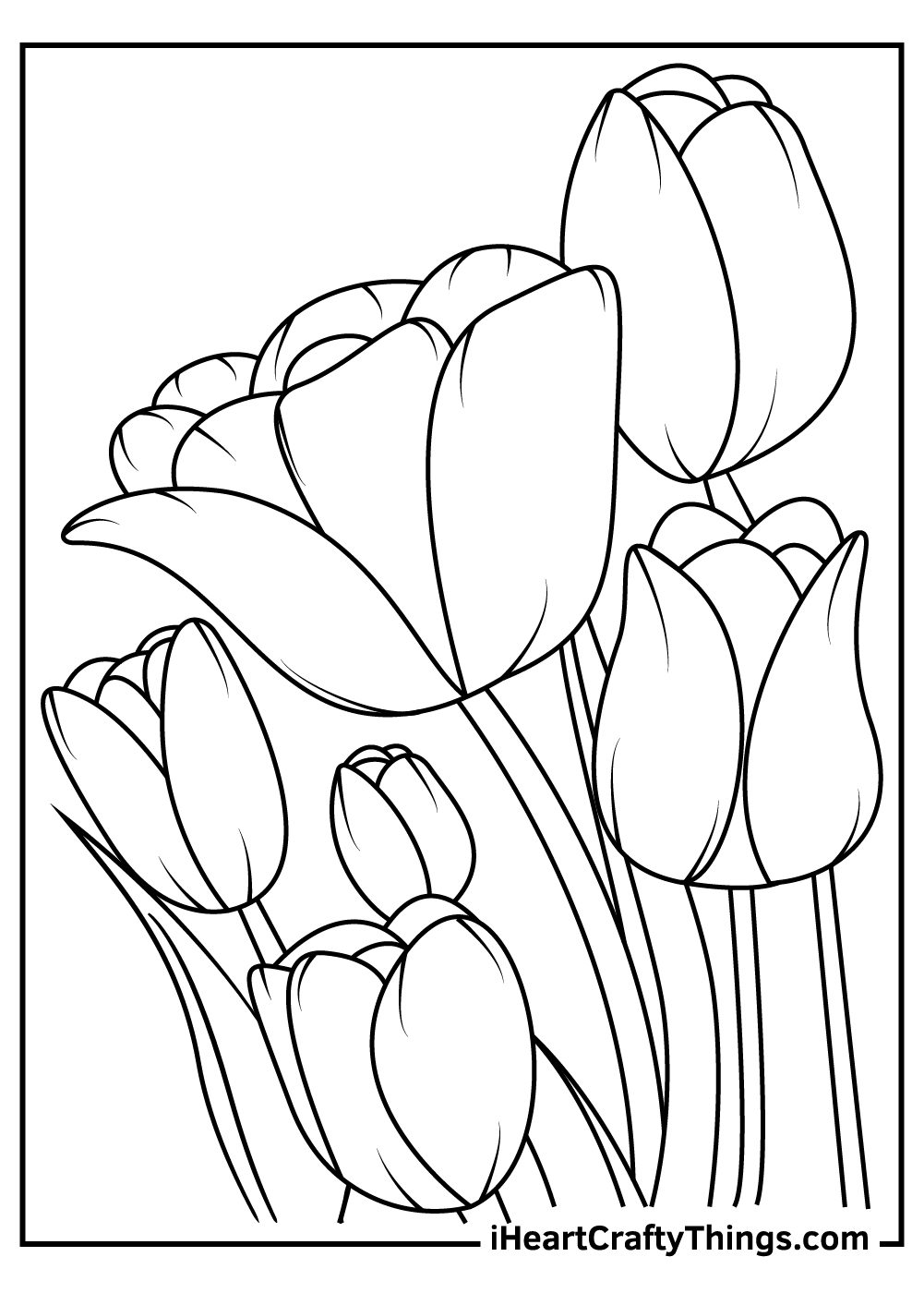 Tulip coloring pages updated