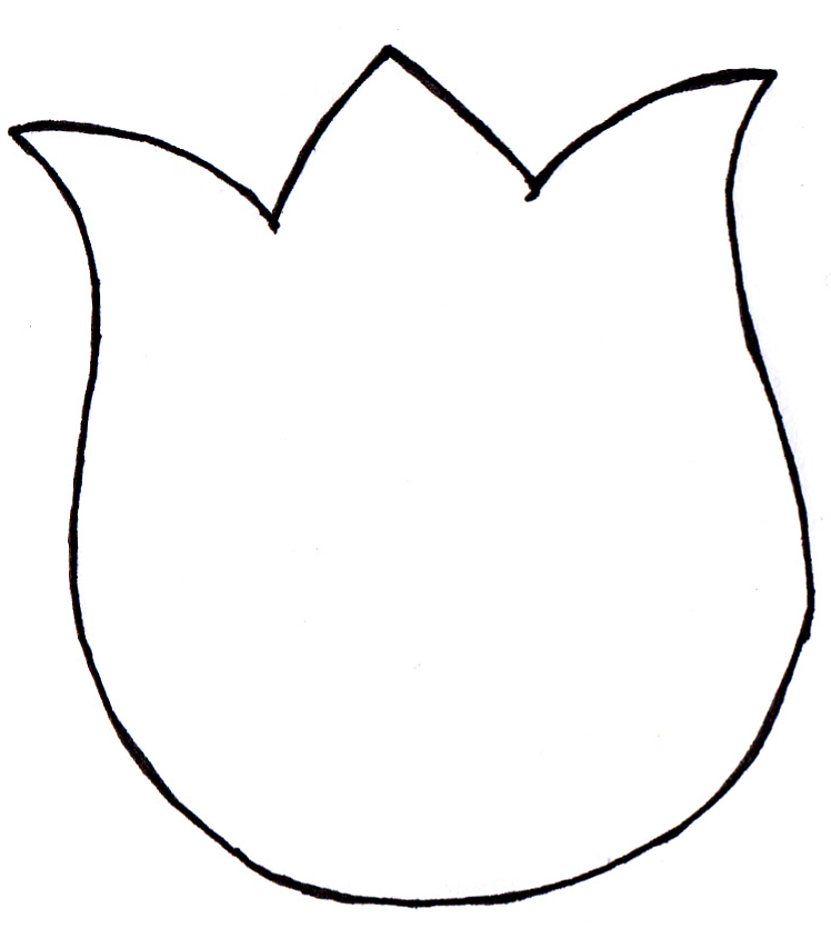 Free printable tulip flower template