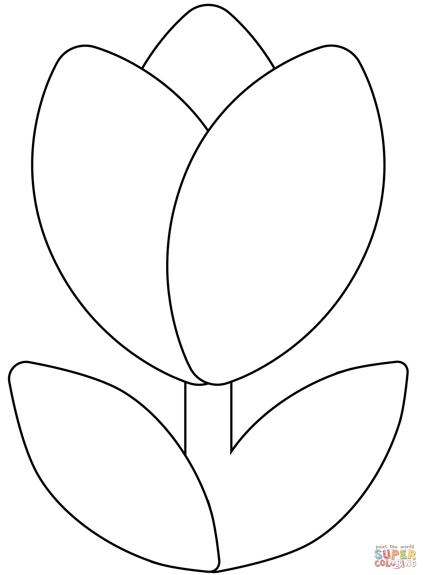 Tulip emoji coloring page free printable coloring pages