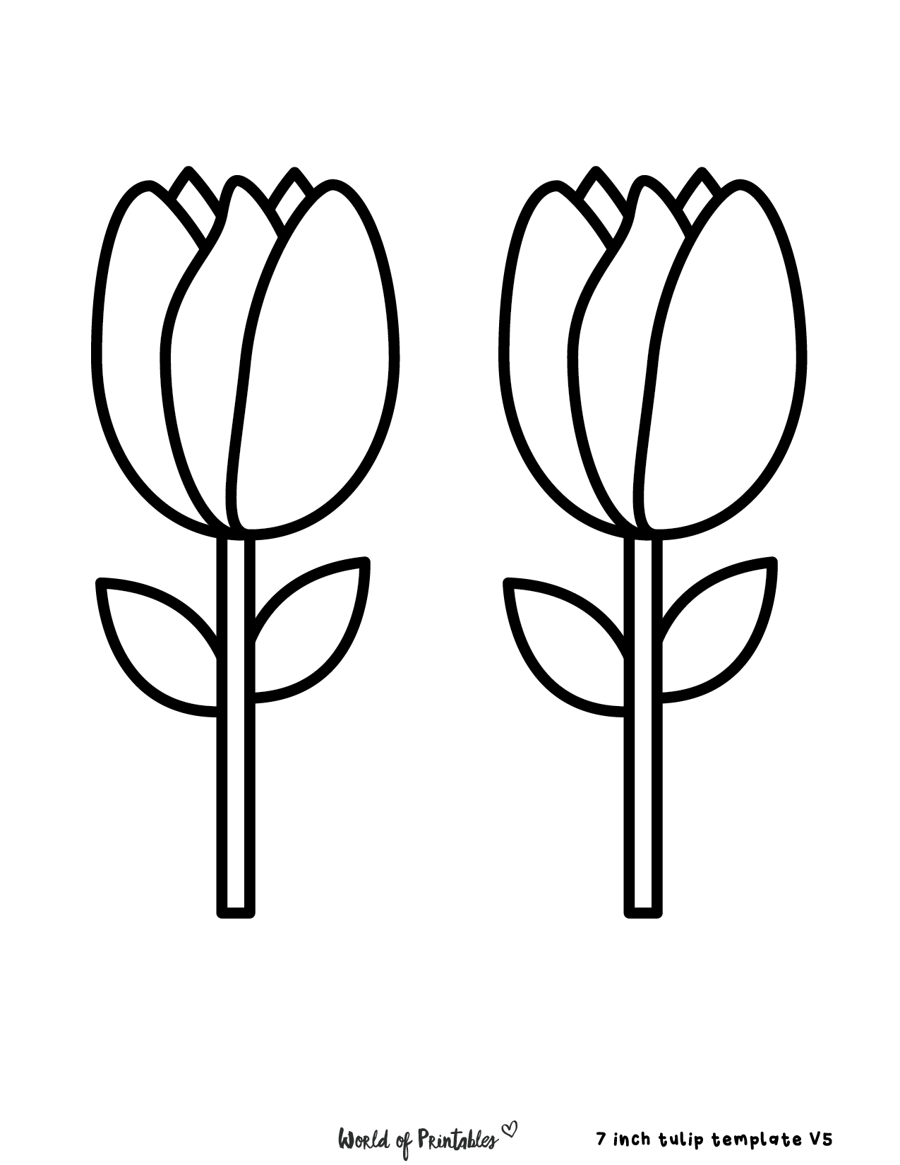 Tulip template best printables to choose from