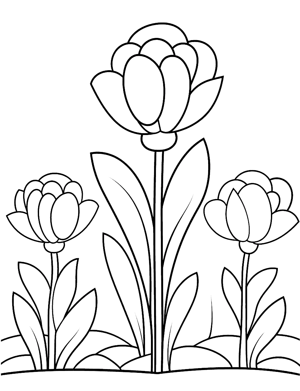 Flower coloring pages free printable sheets