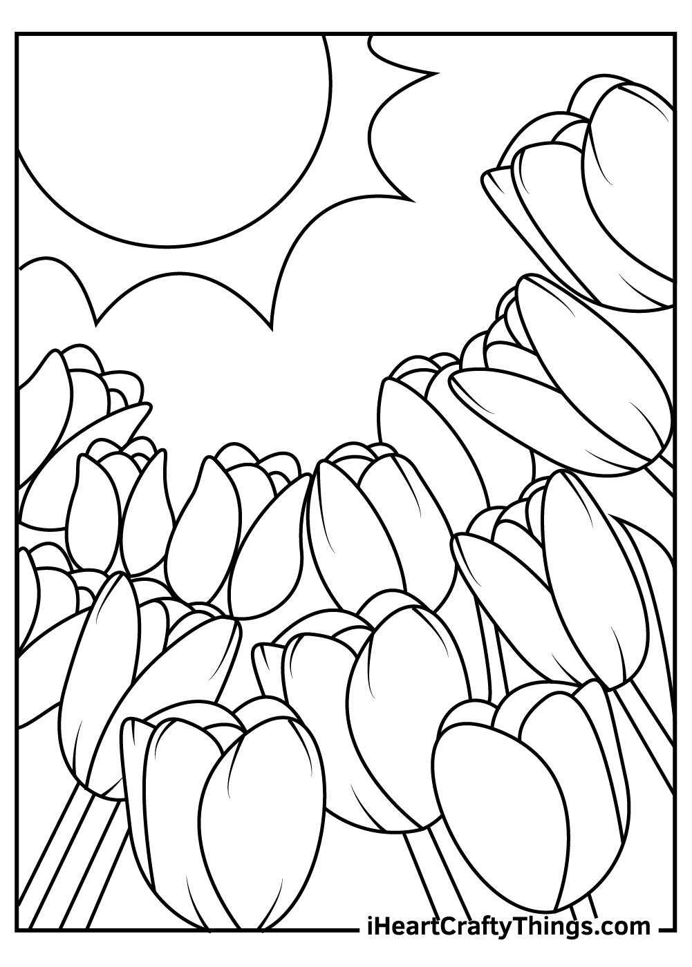 Tulip coloring pages updated