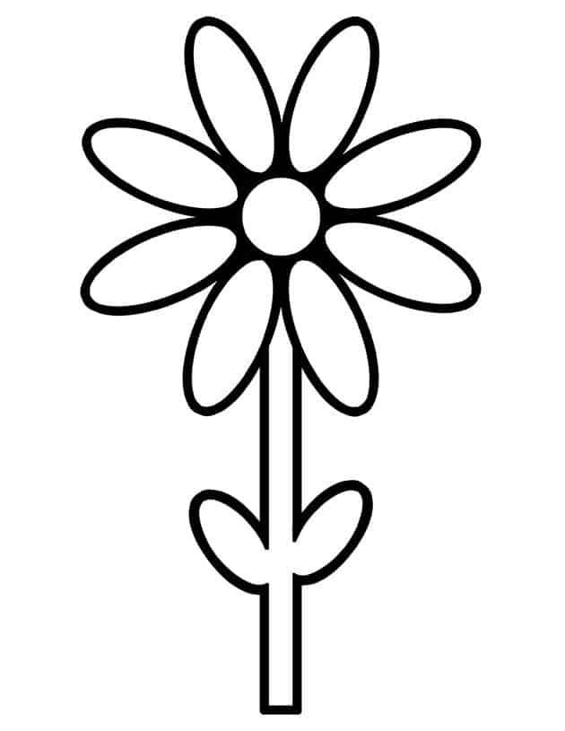 Flower template free printable with petals