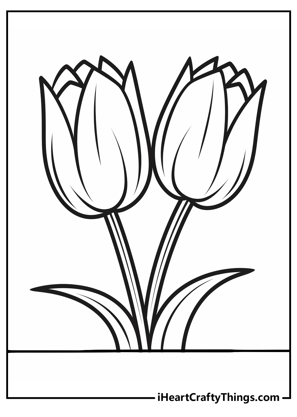 Tulip coloring pages updated