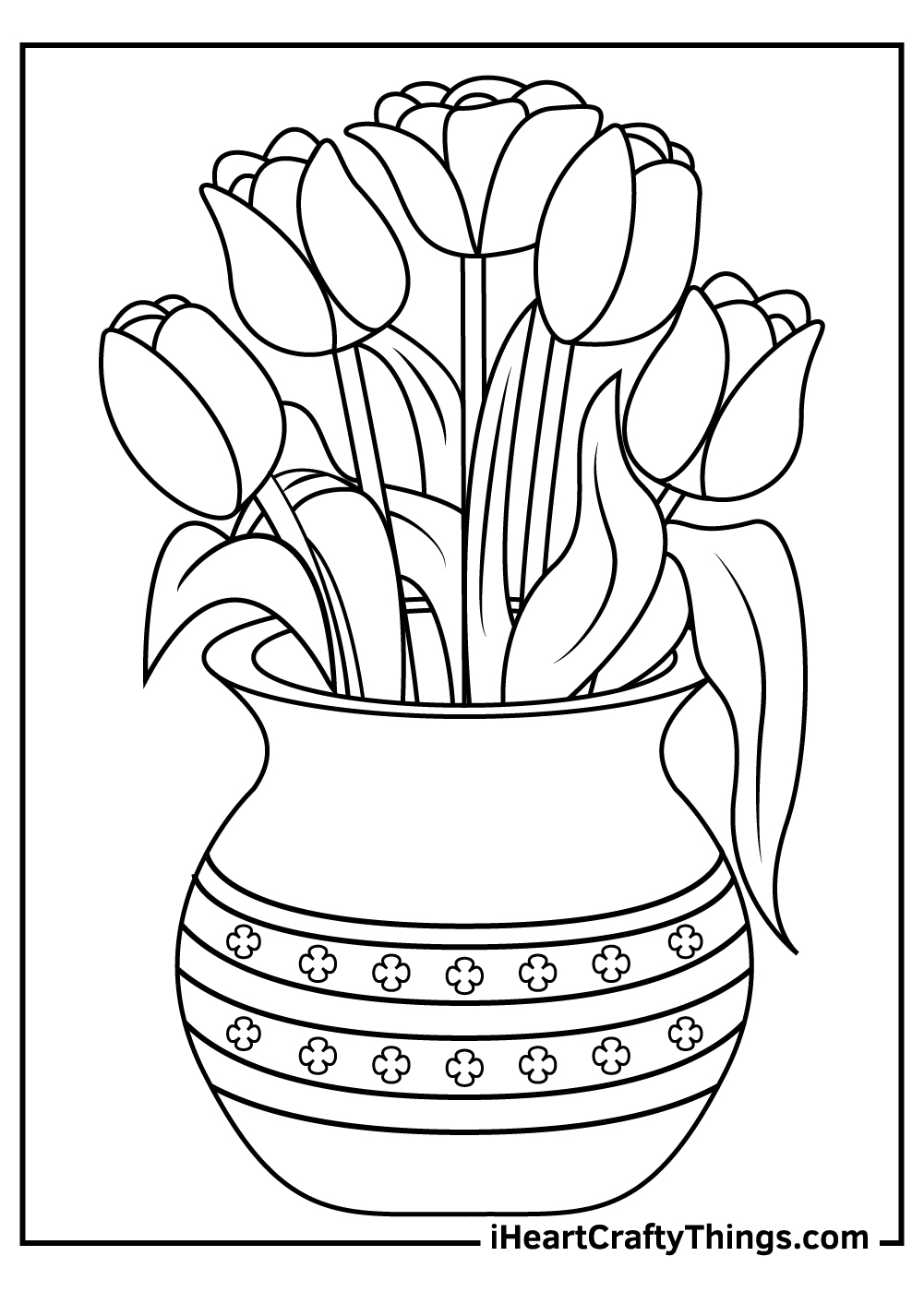 Tulip coloring pages updated