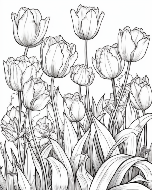 Tulip printable pages