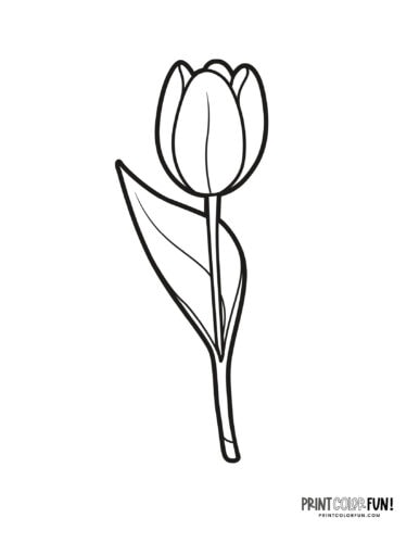 Flower coloring pages clipart to color a whole garden at