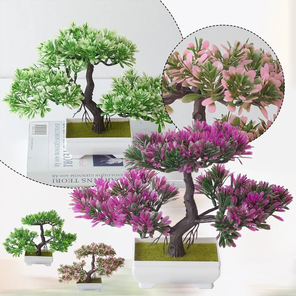 Bright lor pot plant bonsai simulation pine tree for office and home der